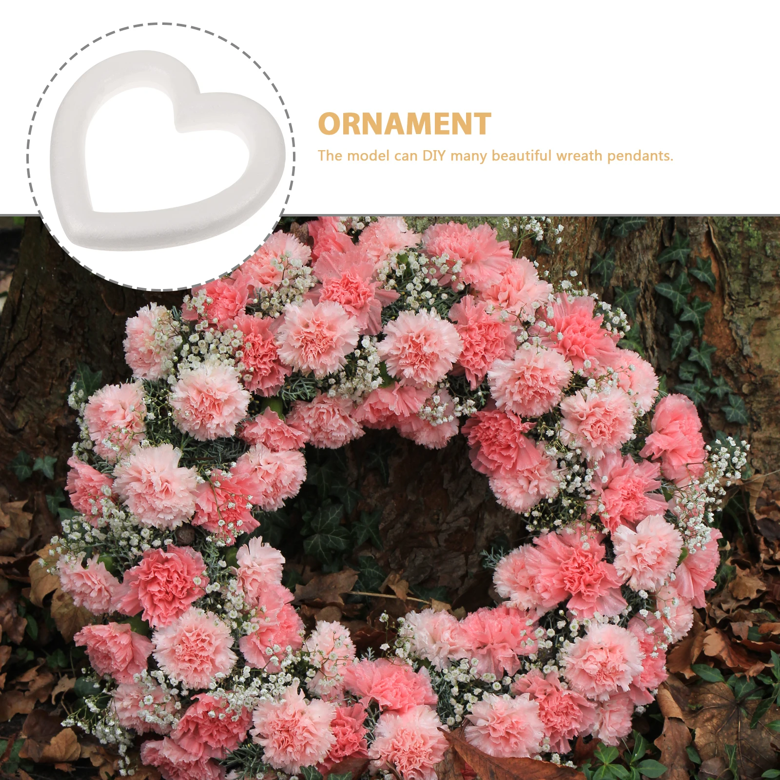 

6pcs Heart Diy Circle For Circle Party Christmas Ring Winter New Year Party Kids Art Project Ornament Decor