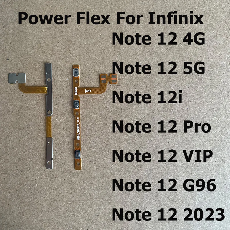 

Power Flex Cable Power For Infinix Note 12 Pro 2023 On Off Volume Button Key Flex Cable For Note 12 12i G96 VIP 4G 5G