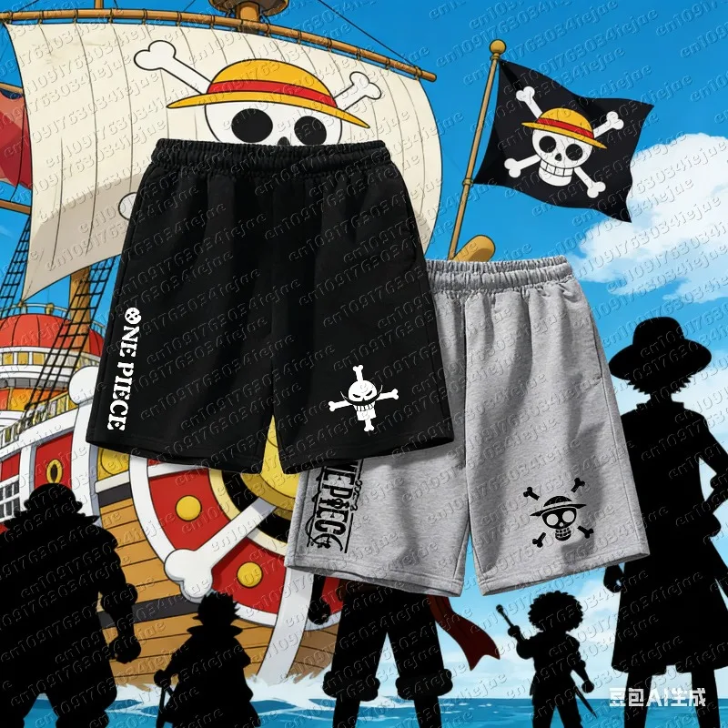 2026 Adult Luffy One-piece Surfing Shorts, Summer Anime Quick-drying Breathable Printed Sports and Fitness Shorts