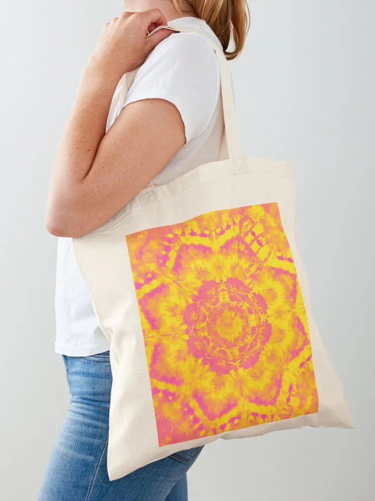 Sunny Disposition Tie Dye Mandala Tote Bag Eco bag Large bags for women