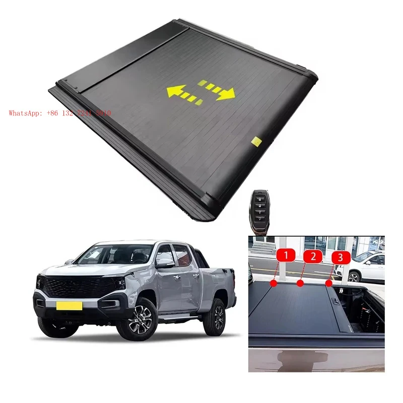 

Hot-selling aluminum alloy electric roller shutter retractable locking truck bed cover for NP300
