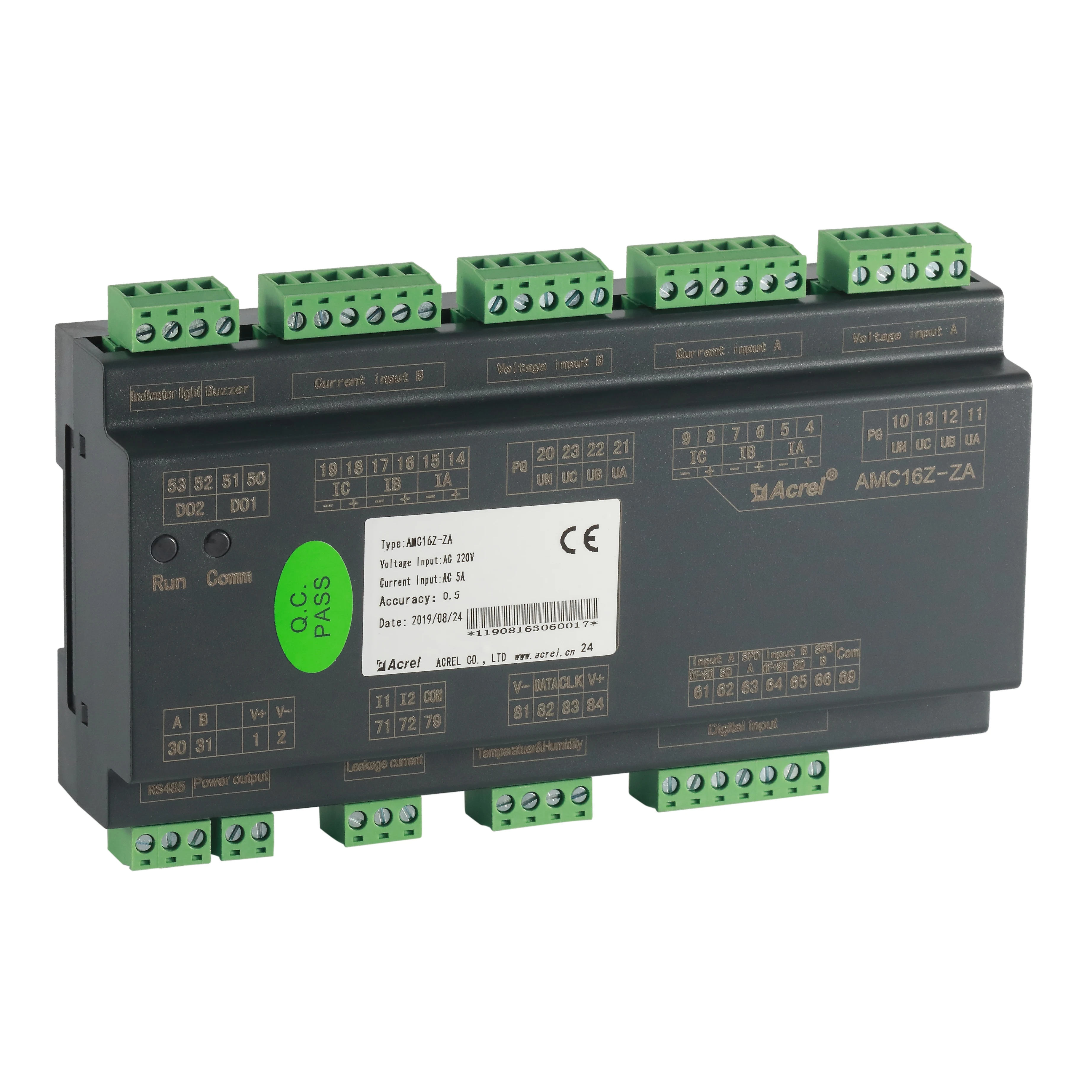 DC Multi-channel 48 Circuit Energy and Power Monitoring Meter AMC16Z for Base Station RS485 50A Input Current