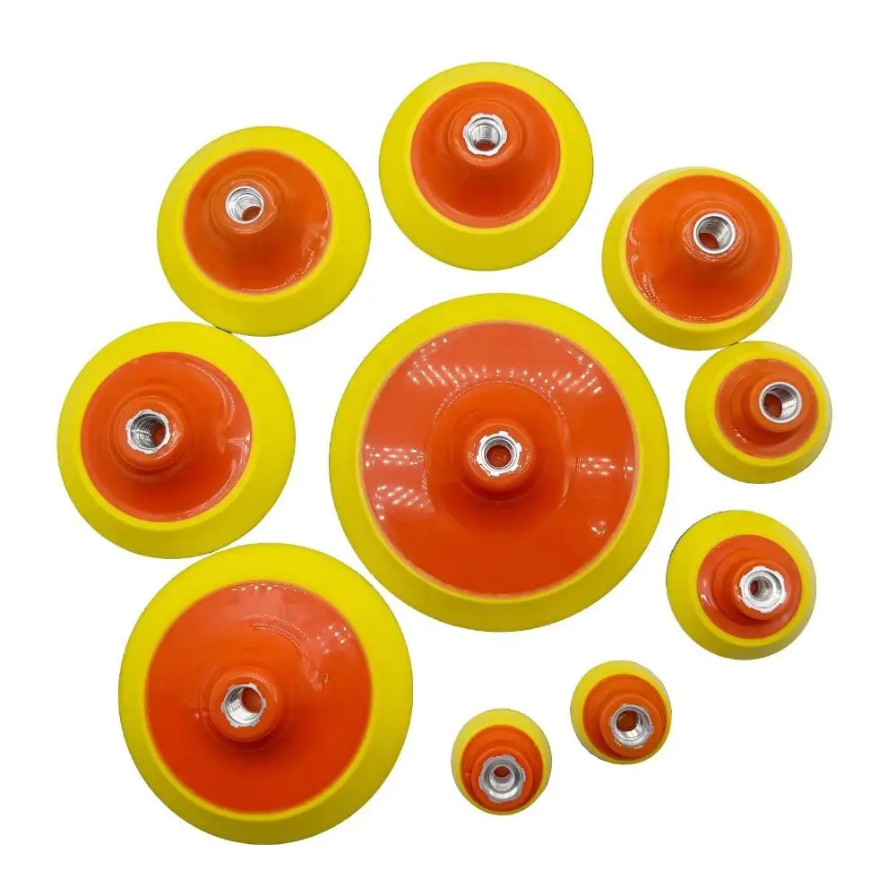 1Pcs 2-7 Inch Universal Backing Plate Plastic And Metal Hook And Loop Fastener Sanding Pad Backer M10 M14 M16 Thread