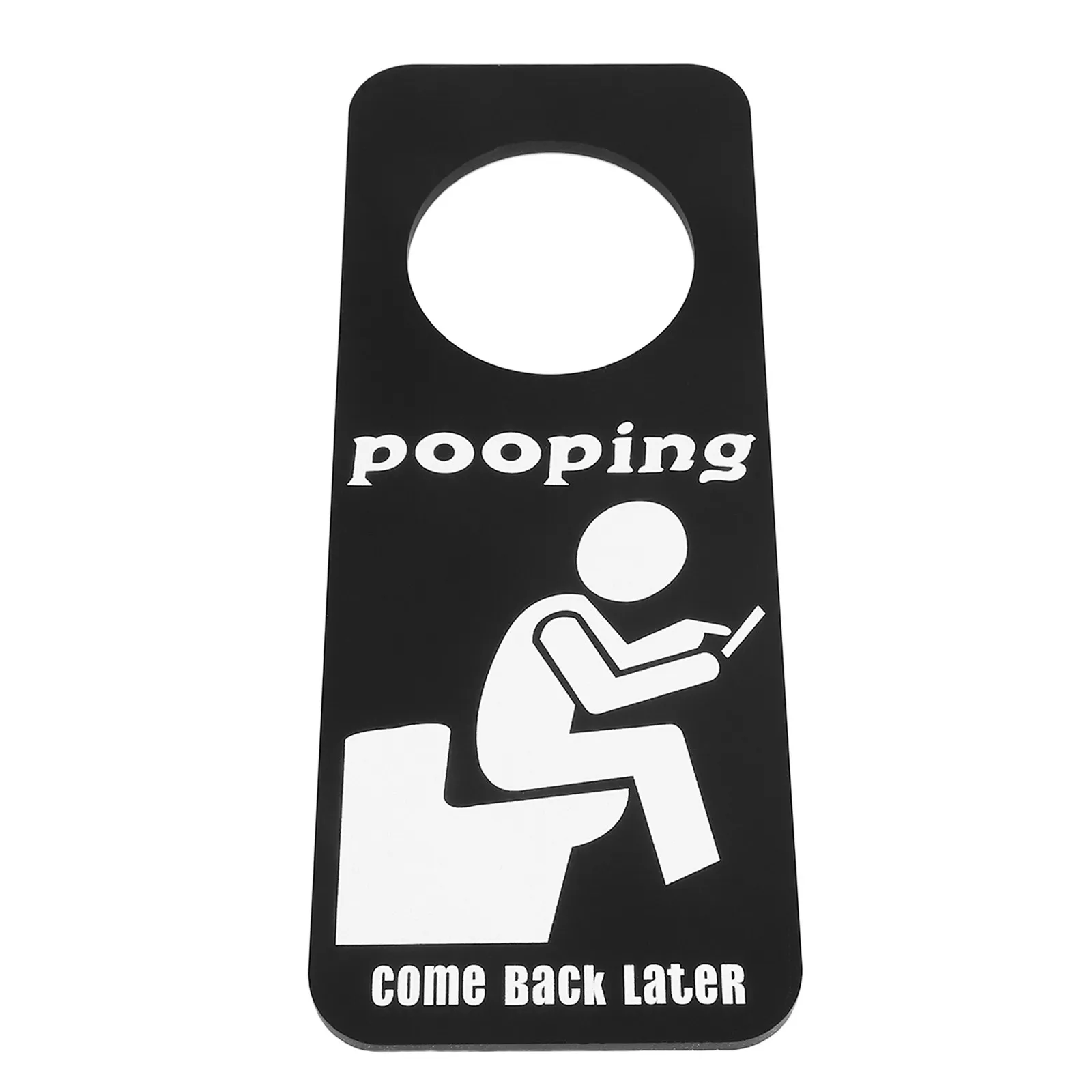 

Funny Bathroom Occupied Door Sign Hanger for Toilet Restroom Home Business Decor Easy Any Door Handle Sturdy Plaque