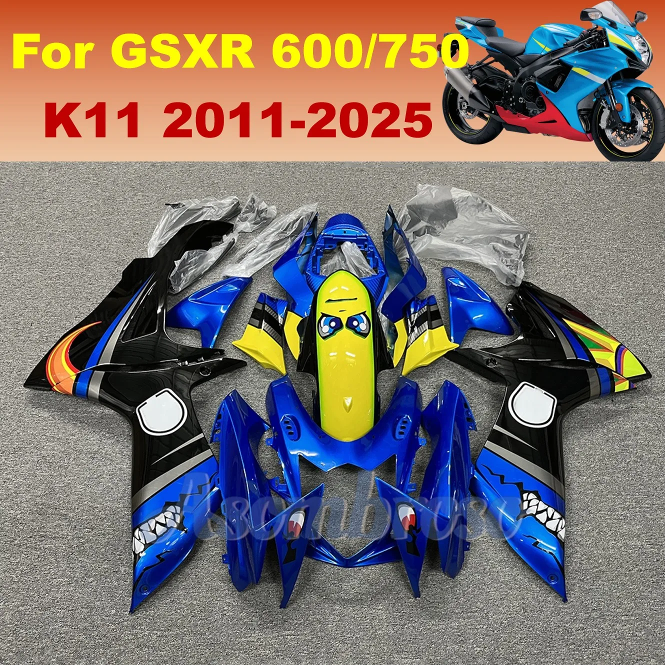 Motorbike Bodykits Fairing kit for GSXR600 GSXR750 2011- 2025 2019 2018 2016 2012 2013 2015 2017 2014 GSXR 600 11-25 Shark Paint