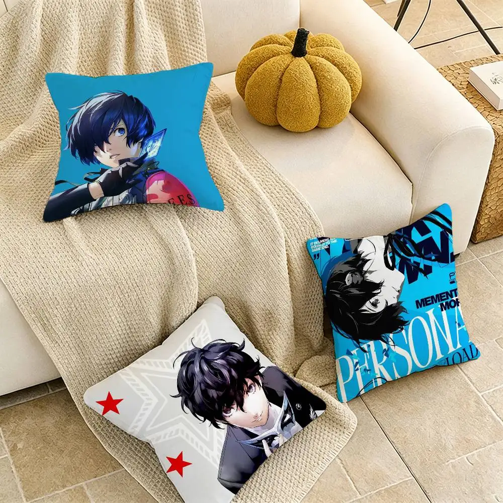 

Game P-Persona 3 4 5 Anime Pillow Case Pattern Printed Pillowcase For Living Room Sofa Cushion Cover