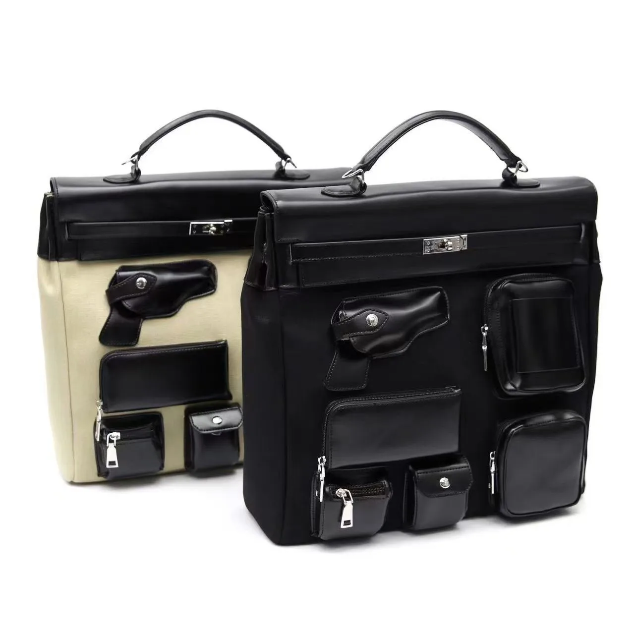 

ex Punk k Sle Мотоциклетная холщовая сумка с несколькими кетами Большая сумка через плечо Capaci для студентов