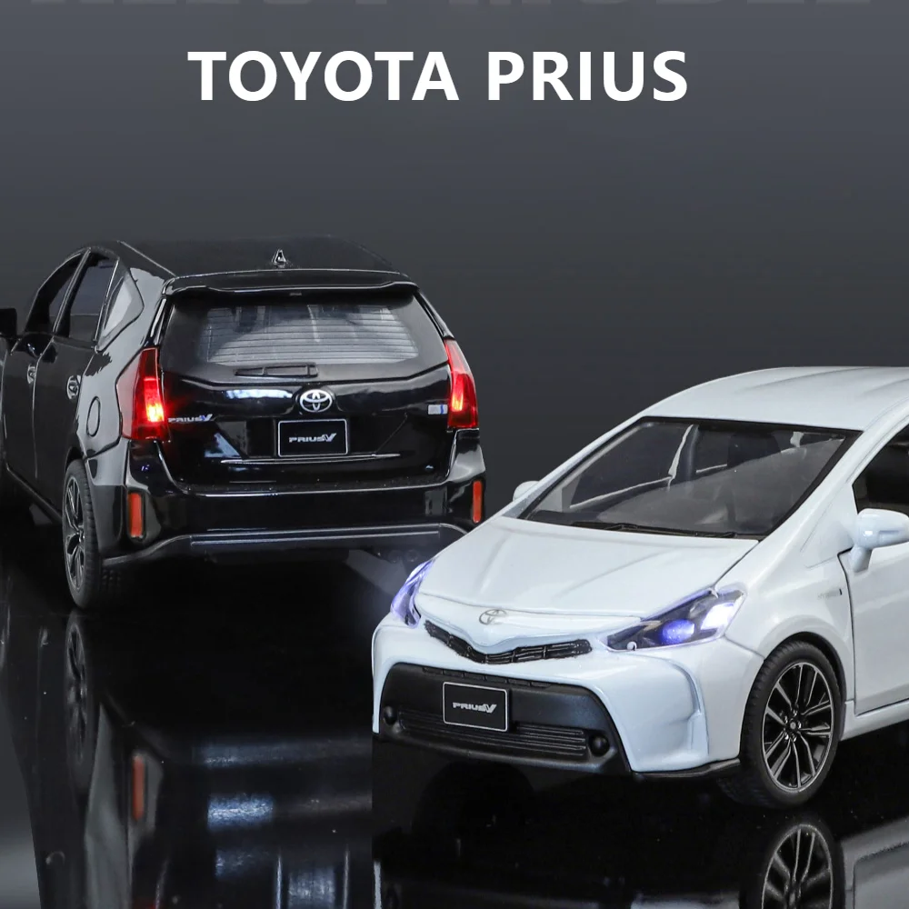 

1:32 Toyota Prius внедорожник из сплава, внедорожники, литая модель, искусственный звук, коллекция детских игрушек, подарок