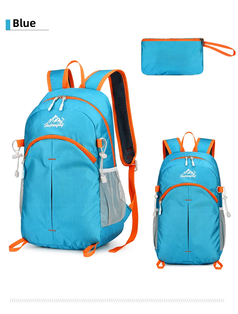 18L Tragbare Faltbare Rucksack Klapp Bergsteigen Tasche Ultraleicht Outdoor Klettern Radfahren Reise Knapsack Wandern Daypack Gipfelpaket wasserdicht verschleißfest Bodybuilding Yoga hohe Kapazität – Detail 15