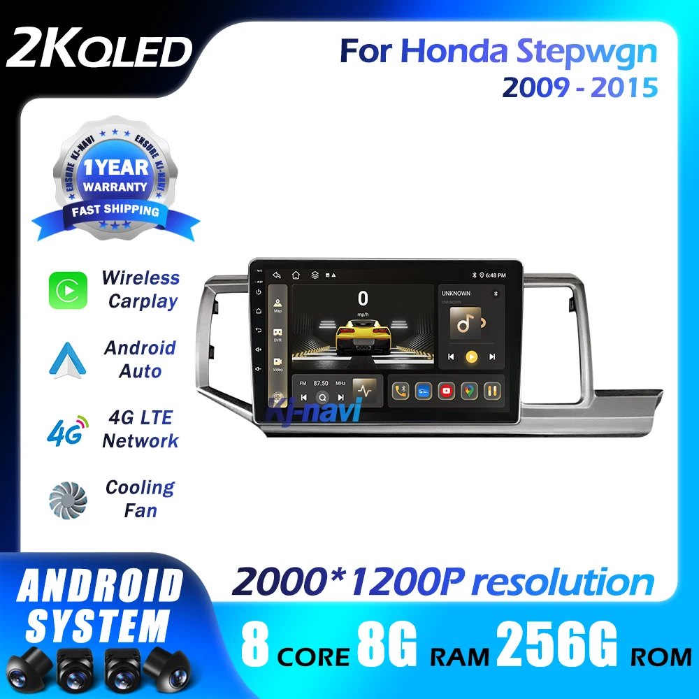 

Car Radio Android 14 For Honda Stepwgn 2009-2015 Multimedia Navigation GPS Video Stereo Carplay Monitor Autoradio Player 4G DSP