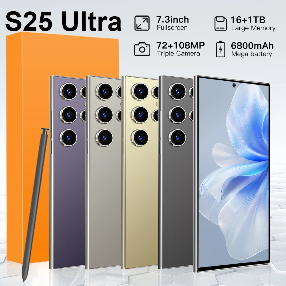 

2025 NEW S25 Ultra HOT original intelligent 5G dual card dual standby Android 14 system global version 8000mAh battery