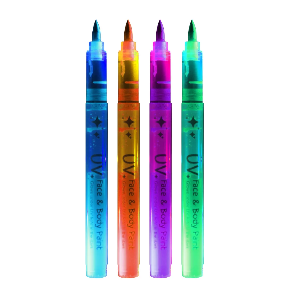 8 Colors Highlighters Luminous Highlighters Soft 1-5mm Pen Tip Halloween-Exclusive Paintbrush for Painting Drawing CD DIY Cup