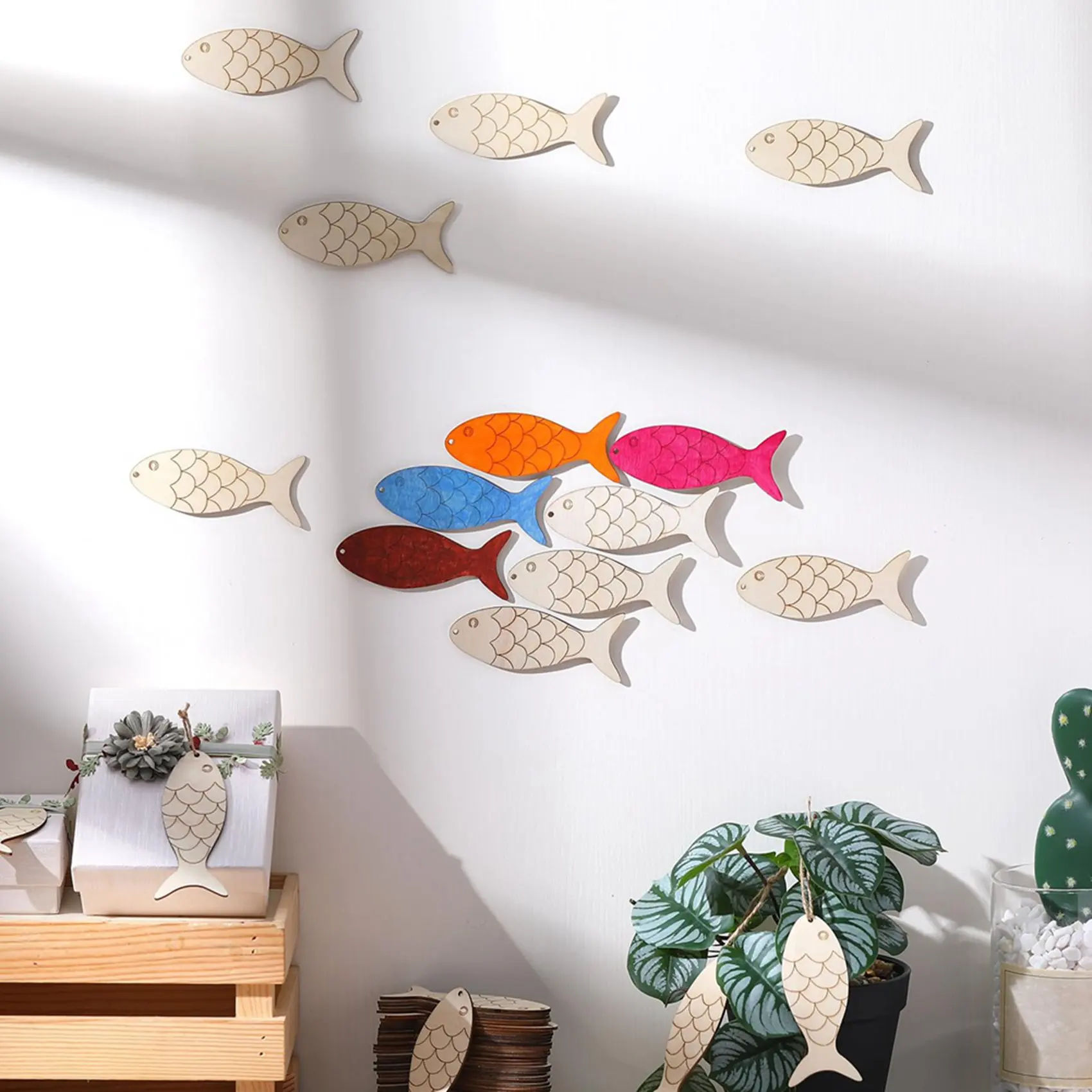 

RMWIN-144 шт. деревянных заготовок с отверстиями, неокрашенные, с веревкой для подвешивания, для поделок и вечеринок