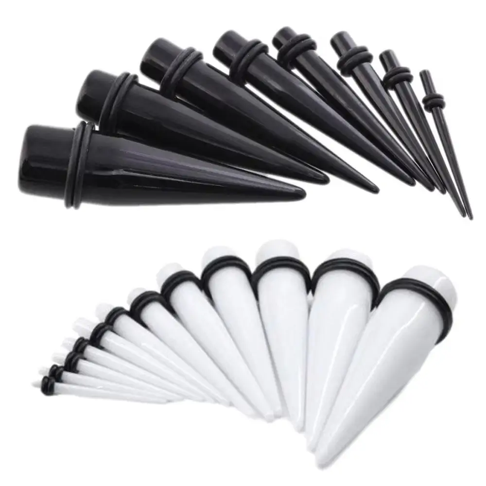 1Pair Acrylic Ear Taper Expander Earlets Stretching Piercing Dilations Ear Taper Plug Tunnels Body Jewelry Piercings 1.6-20mm