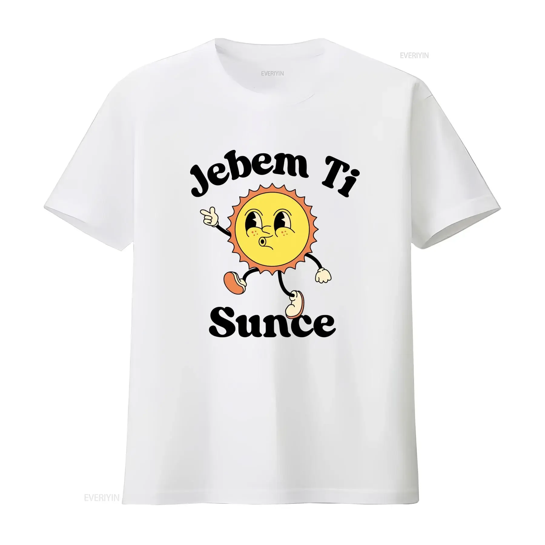 Футболка мужская Jebem Ti Sunce Funny Balkan в ретро-стиле, боснийско-хорватско-сербская, повседневная, с круглым вырезом, из слегка эластичной ткани, винтажная