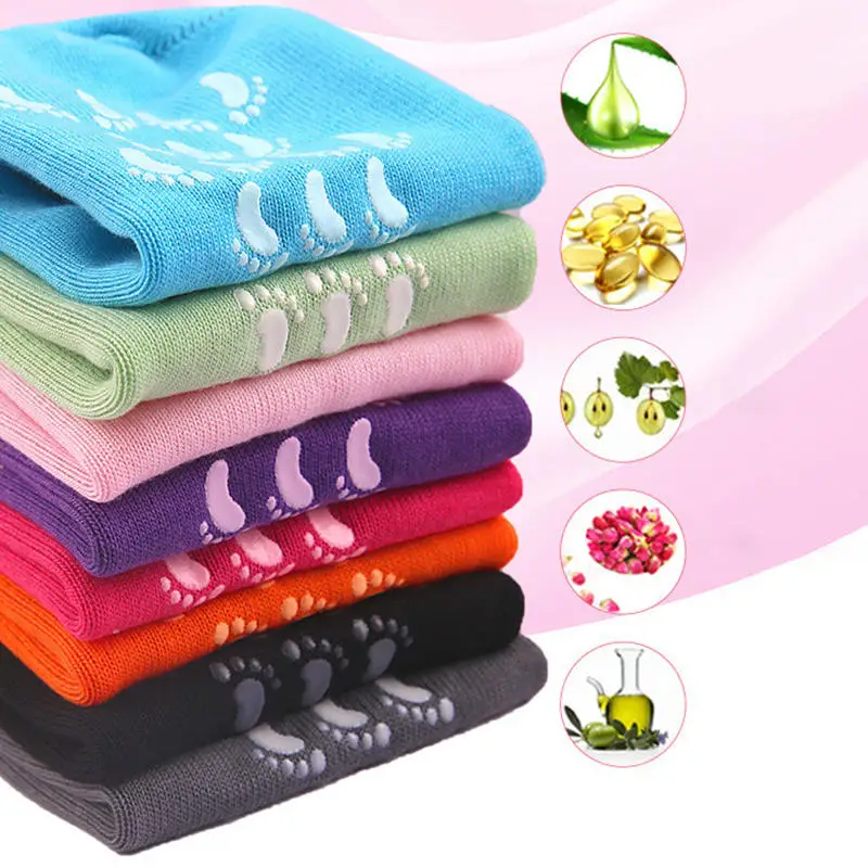 

1Pair Multi-Colored Essential Oil Moisturizing Gloves And Socks Set for Dry, Cracked Feet Nourishing Skin Foot Care Massage Kit