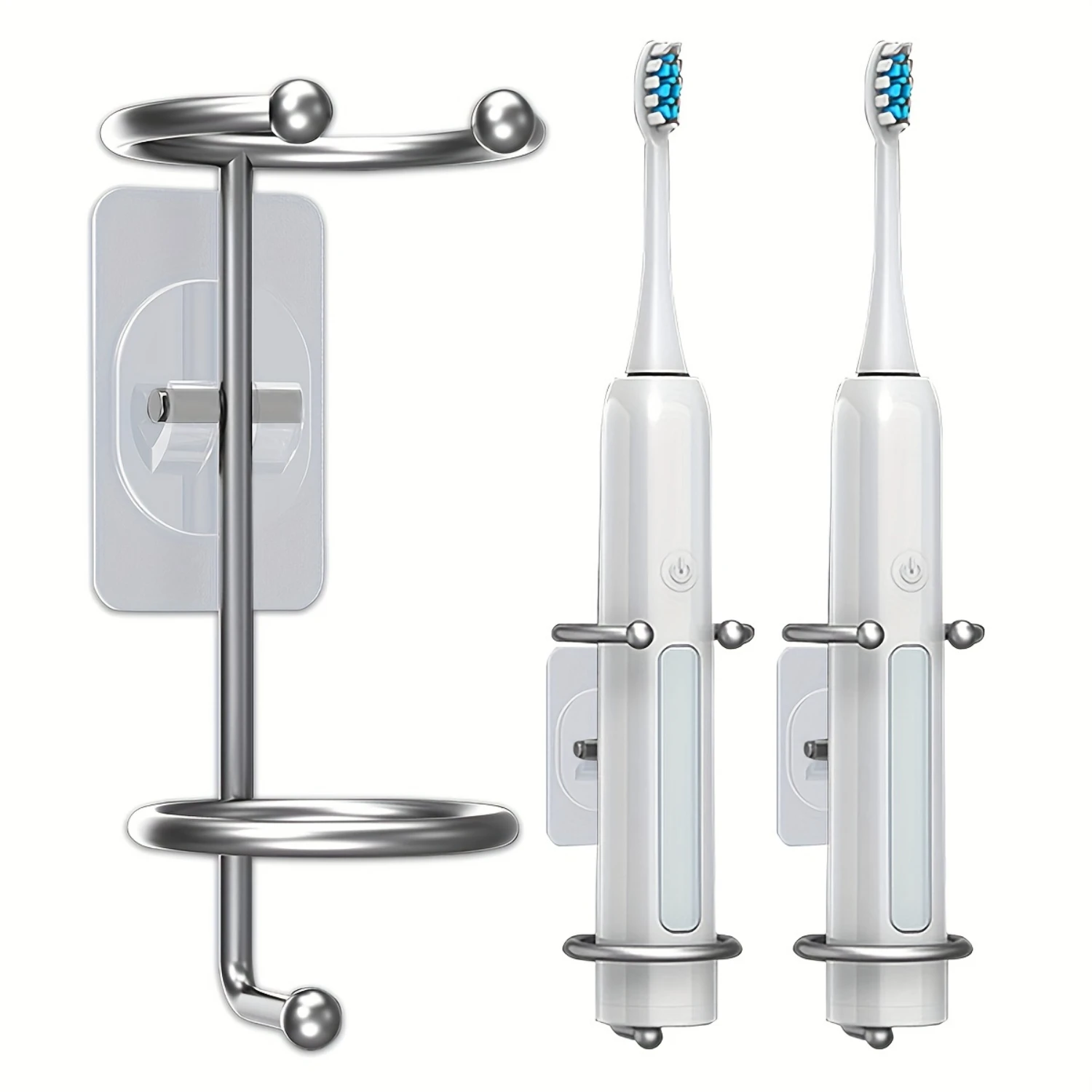 

1pc Toothbrush Holder - Space-Saving Wall Mounted Design with Easy Installation, Ample Capacity, and Sleek Shelf - Durable Sta