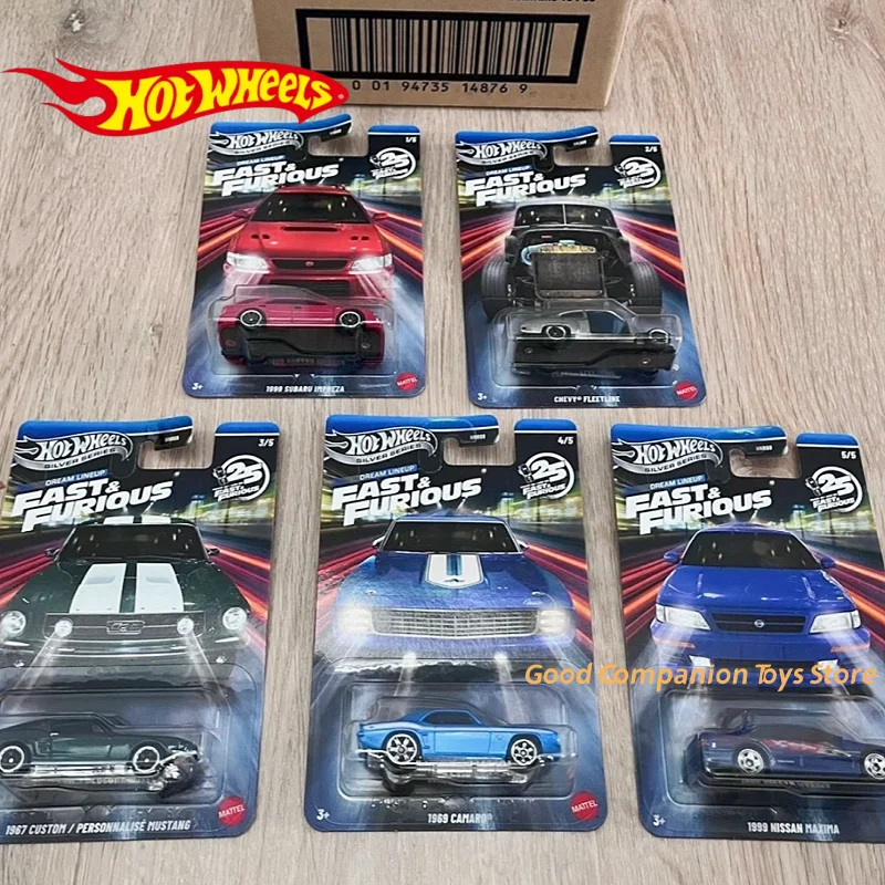

In Stock Hot Wheels Silver Series Hnr88 Fast & Furious 1999 SUBARU IMPREZA CHEVY FLEETLINE 1/64 Scale Alloy Diecast Model Car