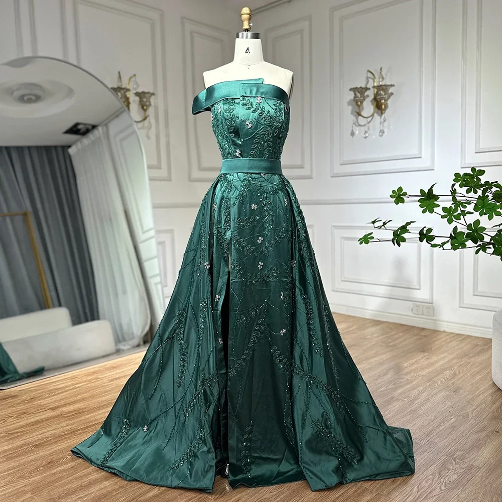 Luxury Green Beaded Satin Mermaid Evening Dress 2026 Arabic Formal Gown for  Women Wedding Party Serene Hill CLA72178 Customized - AliExpress