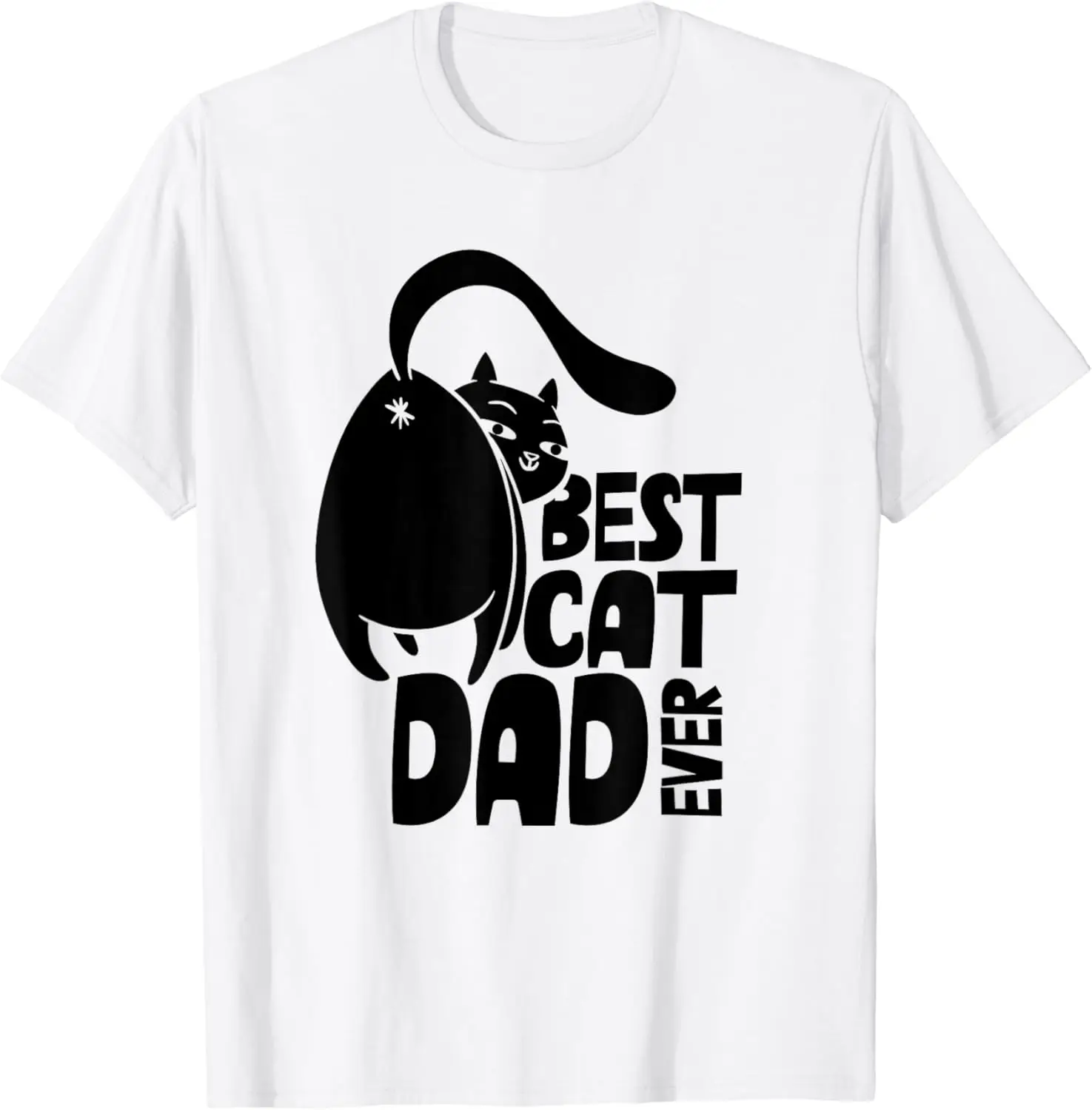 

Best Cat Dad Ever Father Papa Sayings Daddy T-Shirt