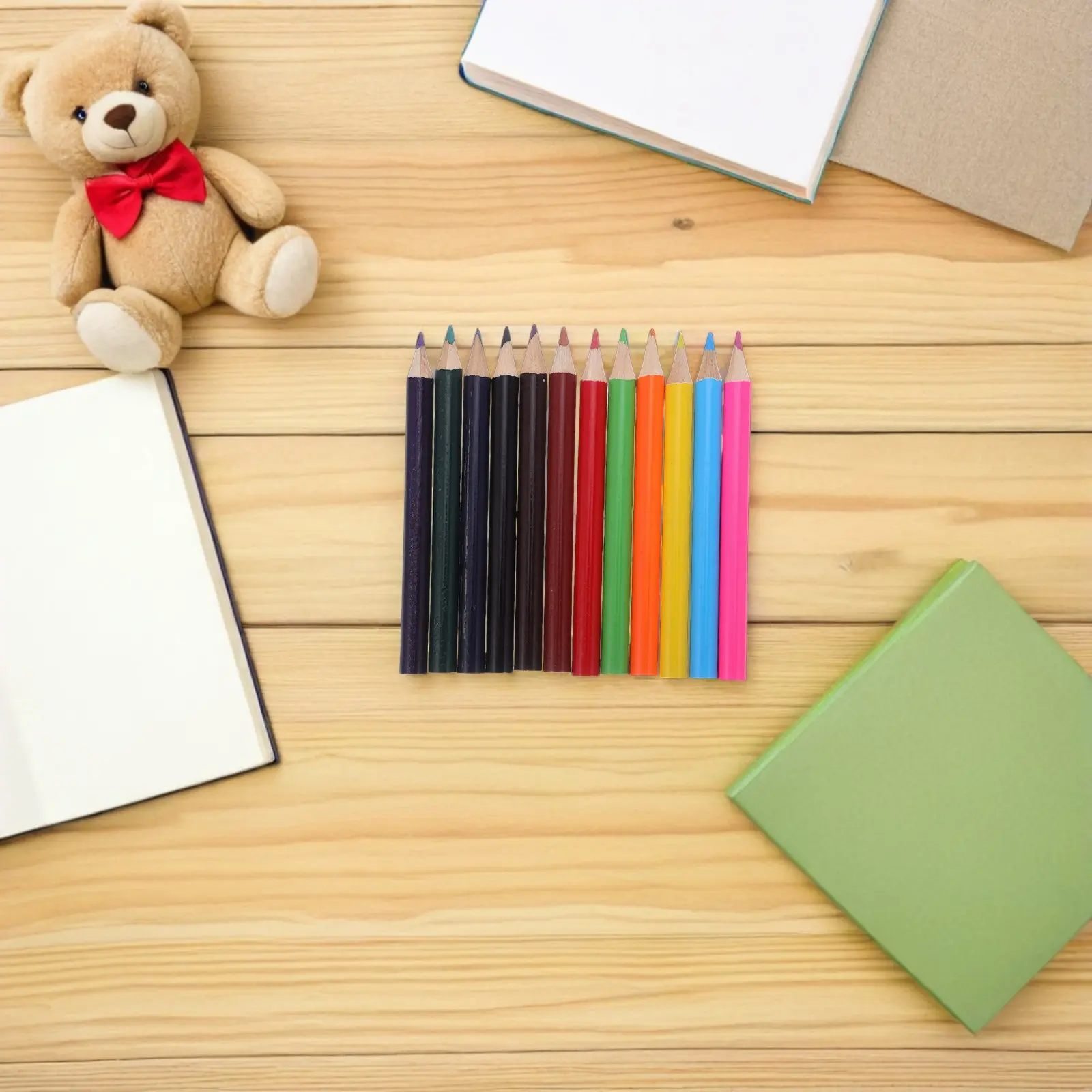 60Pcs Mini Colored Pencil Set Vibrant Rich Colors Wood Material Easy Sharpen Small Hands Portable for Classroom Home Art