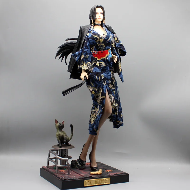 Figura de Anime de una pieza, Kimono Gk, Boa Hancock, Escena de animación bidimensional, circundante, modelo grande de Pvc, regalos decorativos, 46cm