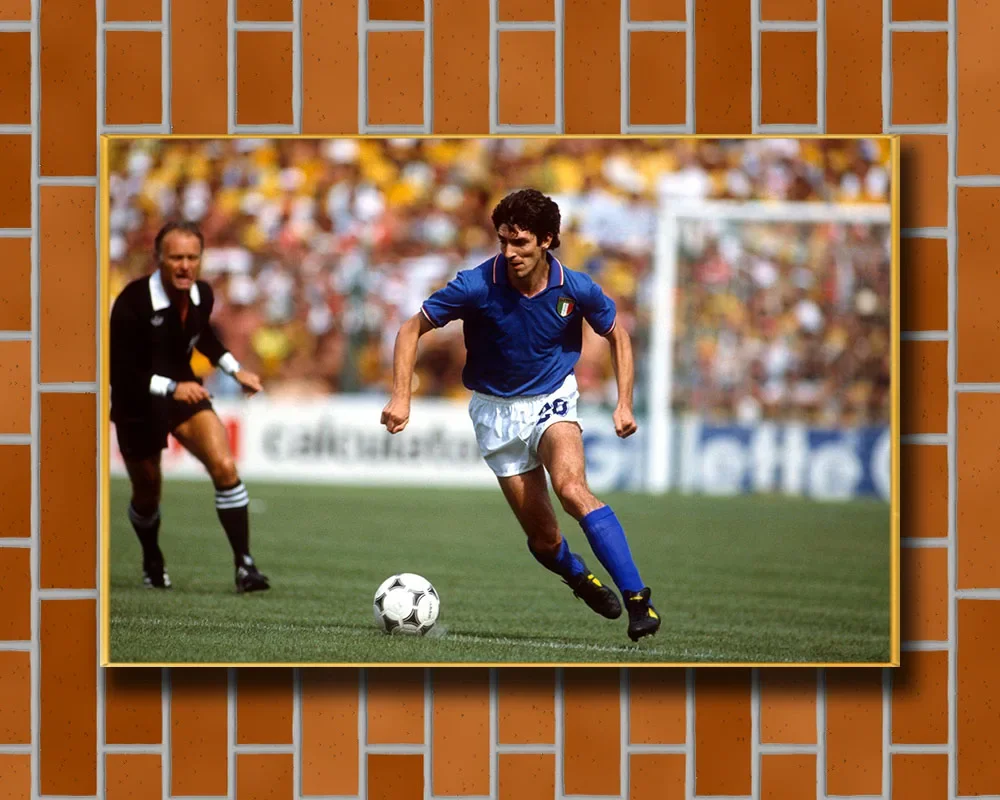 Silk Poster Home Decoration Paolo Rossi Italy Legend Great Footballer Star (5) Wall Art Christmas Gift