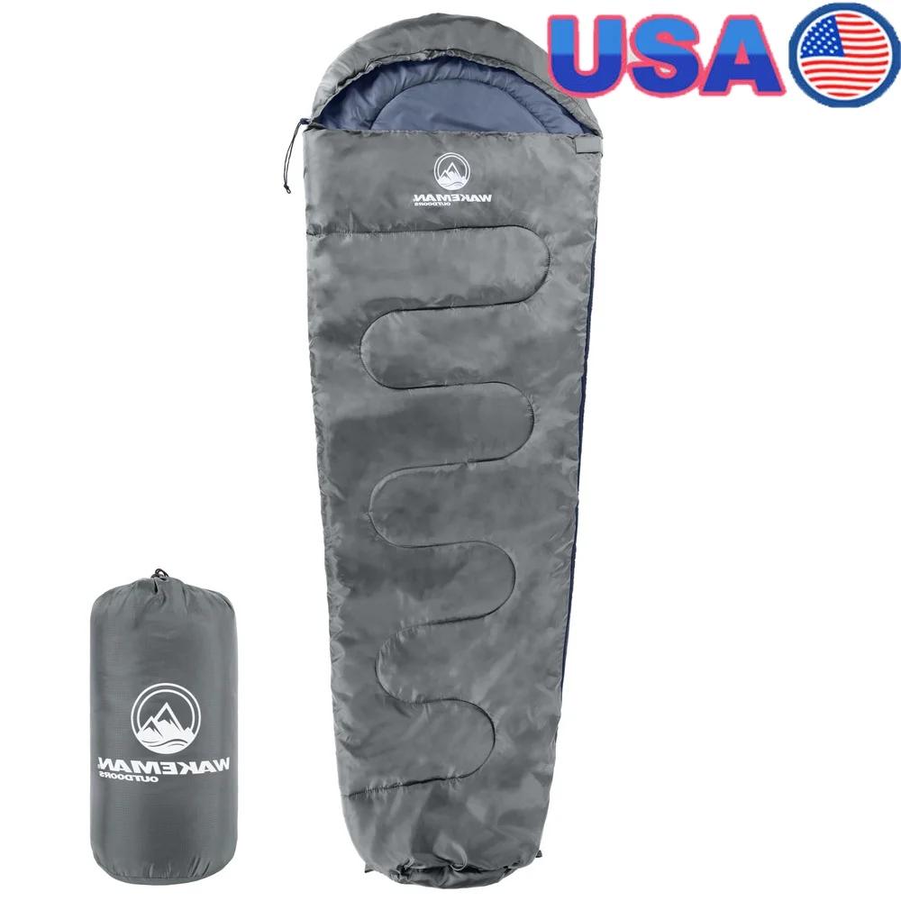 

Cold Weather Mummy Sleeping Bag Waterproof Lightweight Backpacking Gear 3 Season Camping Travel Portable 25F Comfort Rated