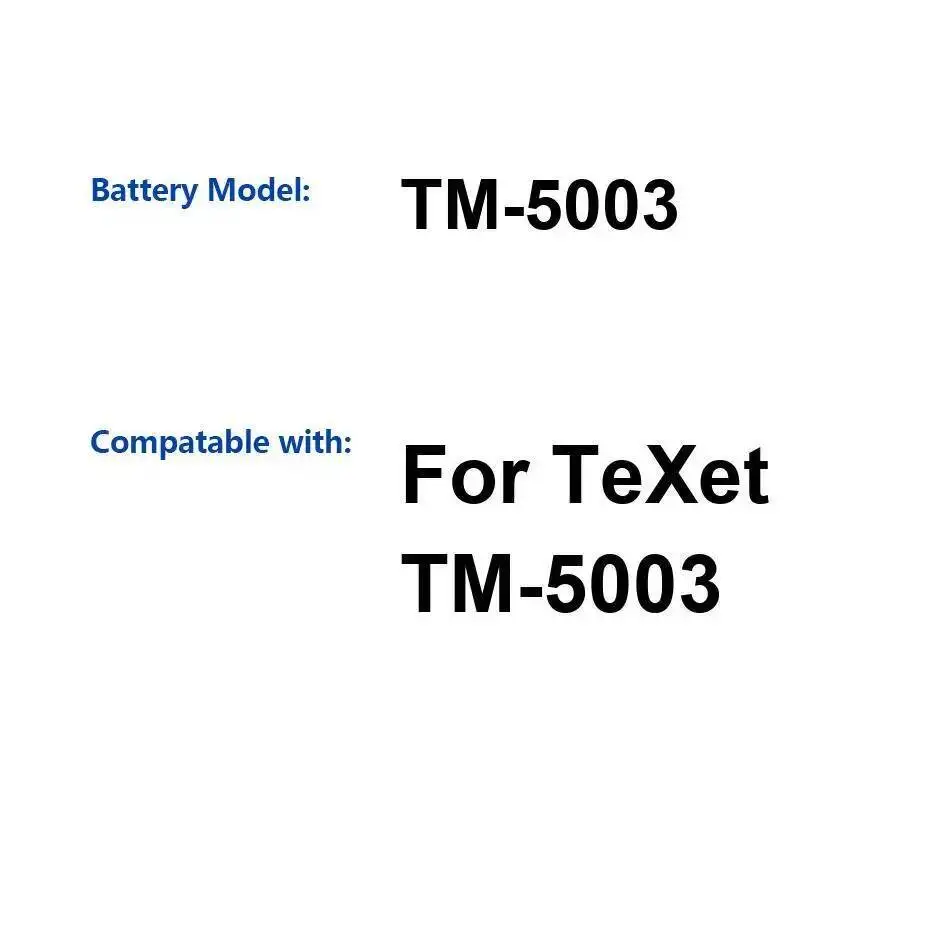 Для Texet TM-5003 аккумулятор мобильного телефона высокой емкости 1800 мАч, замена премиум-класса Для Texet TM-5003 аккумулятор мобильного телефона высокой емкости 1800 мАч, замена премиум-класса