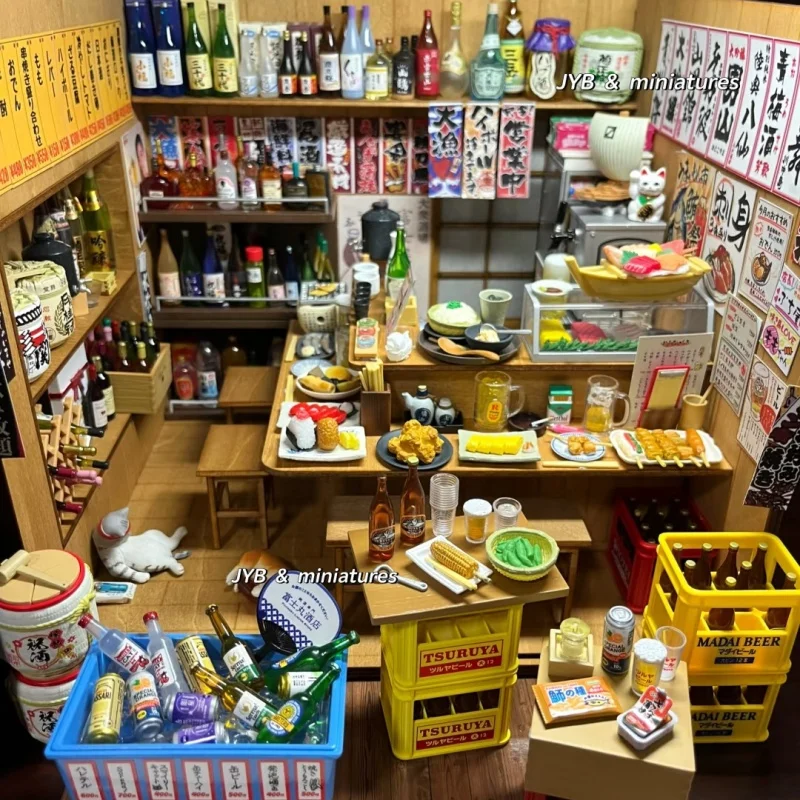 RE-MENT Miniature Fujimaru Liquor Shop Model Box Japanese Famous Liquor Specialty Store Fujimaru Hotel Blind Egg Collectible Toy