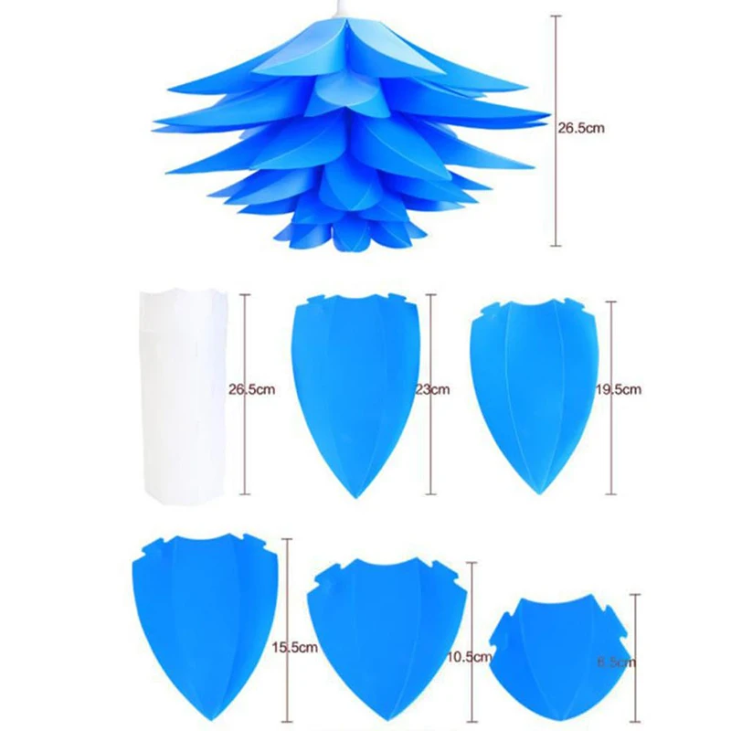 50cm DIY Jigsaw Lotus Shape Lampshade Hanging Ceiling Light Cover Pendant Lotus Chandelier Lampshade Hotel Bar Home Decor