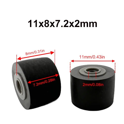 

11x8x7.2x2mm Rubber Pinch Roller Belt Pulley For Audio Tape Recorder Pressure Cassette Deck Movement Stereo Player Accessories