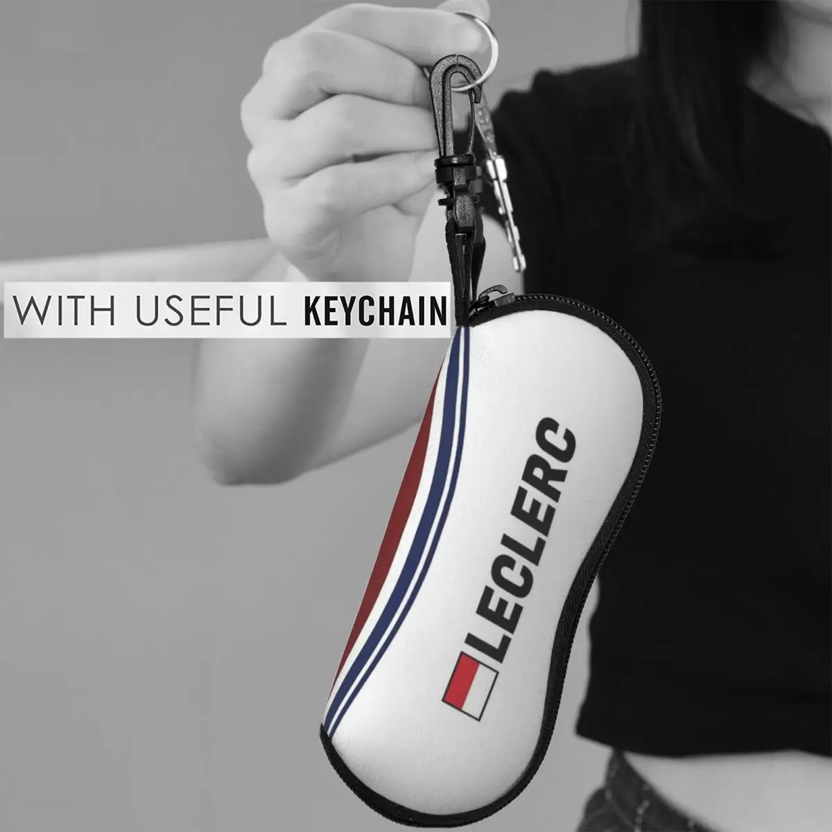 F1 2018 - # 16 ルクレール シェル メガネケース プロテクター サングラス ボックス 女性 男性 ソフト眼鏡バッグ ポーチ