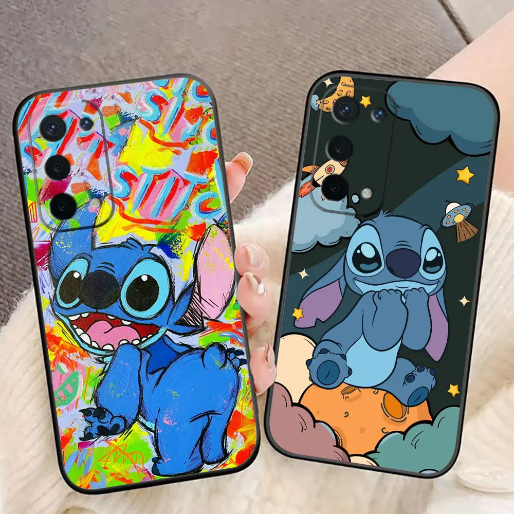 Funny Cute Stitch Angle Phone Case For OPPO RENO 11 11F 10 8 8T 8Z 7 7Z 6 6Z 5 5F 4 3 2F FIND X3 Lite Pro Plus Case Funda Shell