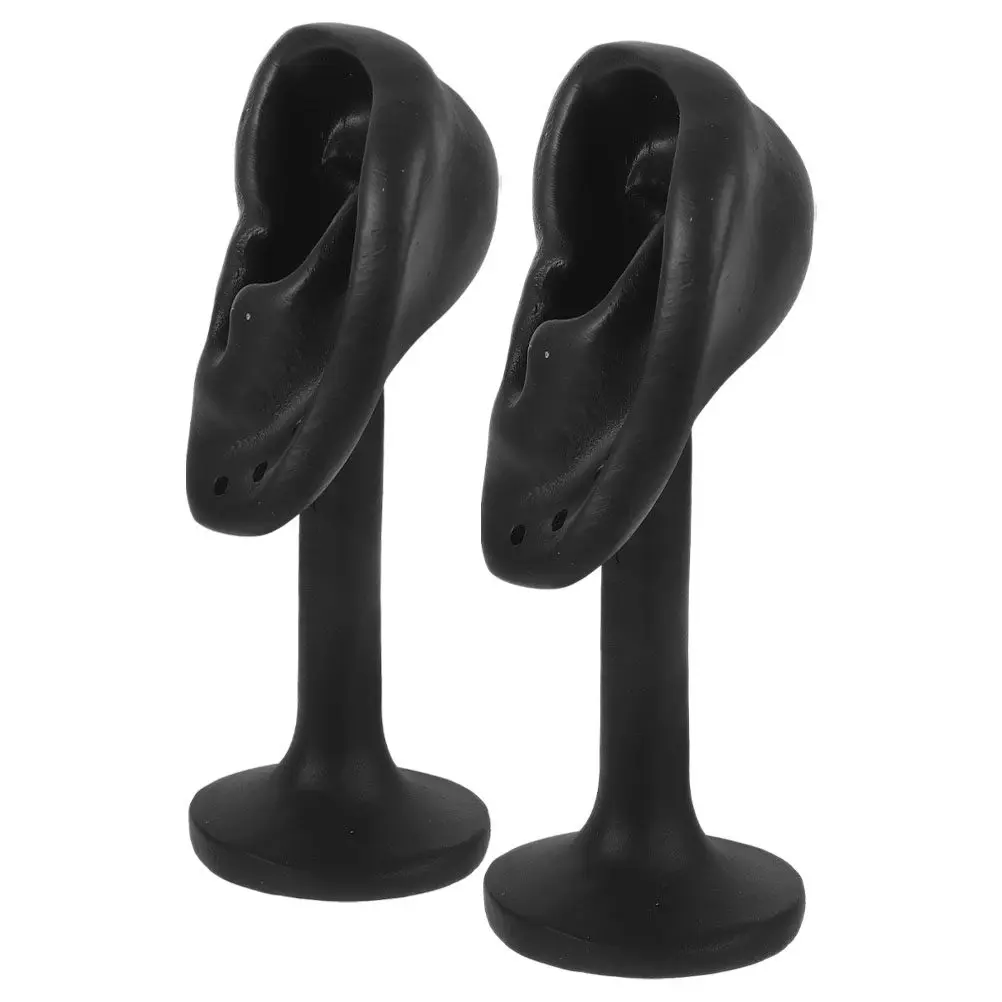 2 Soportes de exhibición para pendientes, de resina realista, simuladores de oreja, organizador de joyas, expositor de piercings para tiendas y transmisiones en vivo