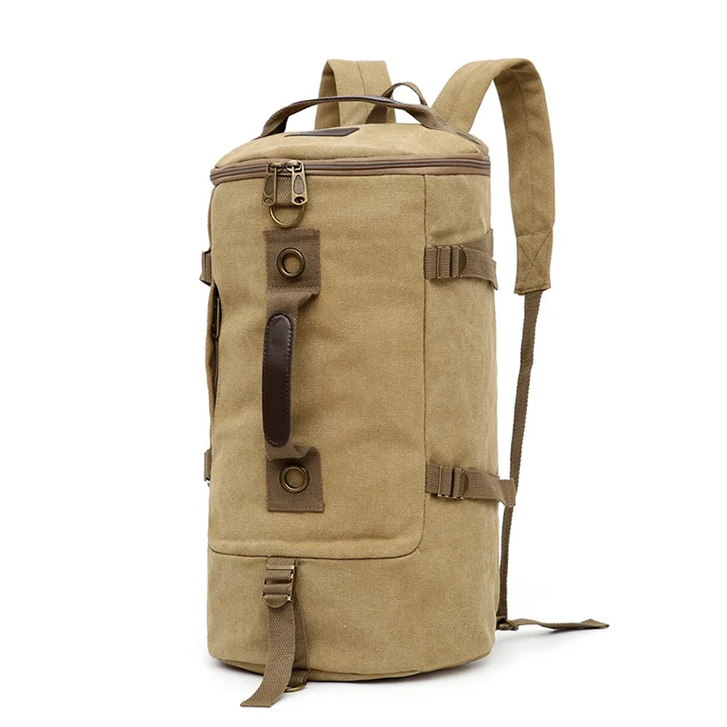 

Vintage Canvas Backpack for Women Men Students with Multi-functional Single Room Handheld Design backpacks men mochila hombre 가방