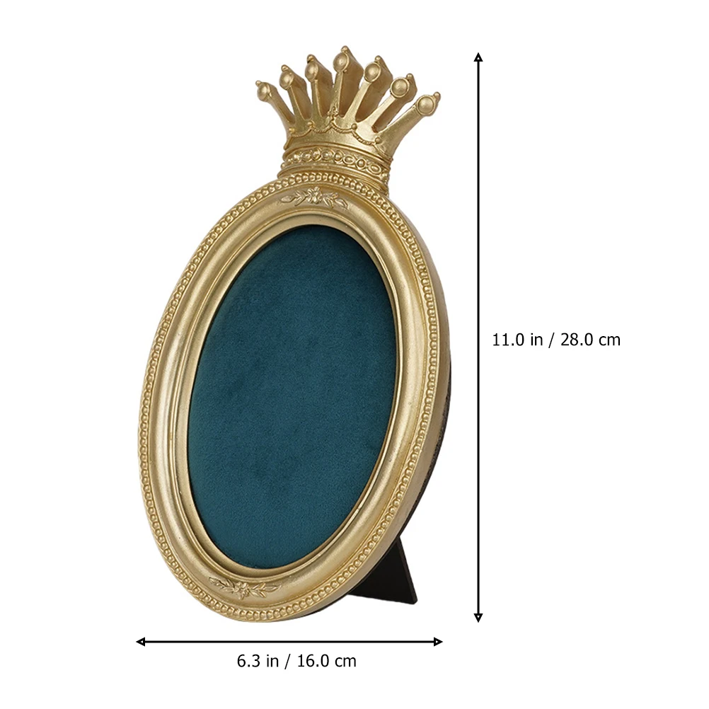 

1pc European Style Crown Jewelry Stand Earring Holder Necklace Display Rack Organizer Wood Retro Storage Brooch Holder Durable
