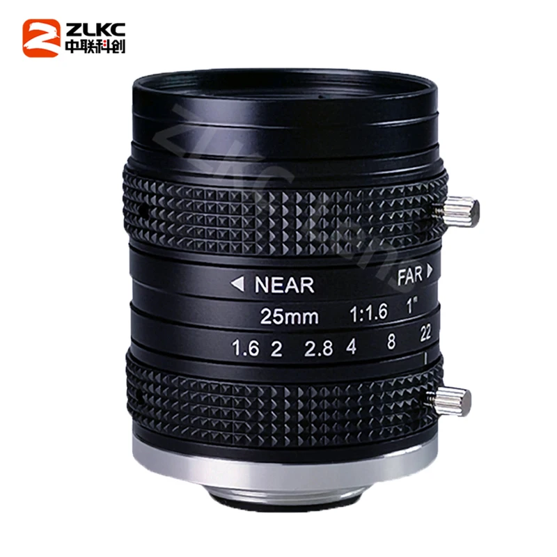 5.0Megapixel C Mount 25 mm FA 1 " ITS Fixed Focal Length Lenses F1.6 Industrial Camera Machine Vision CCTV 5MP Manual Focus Lens