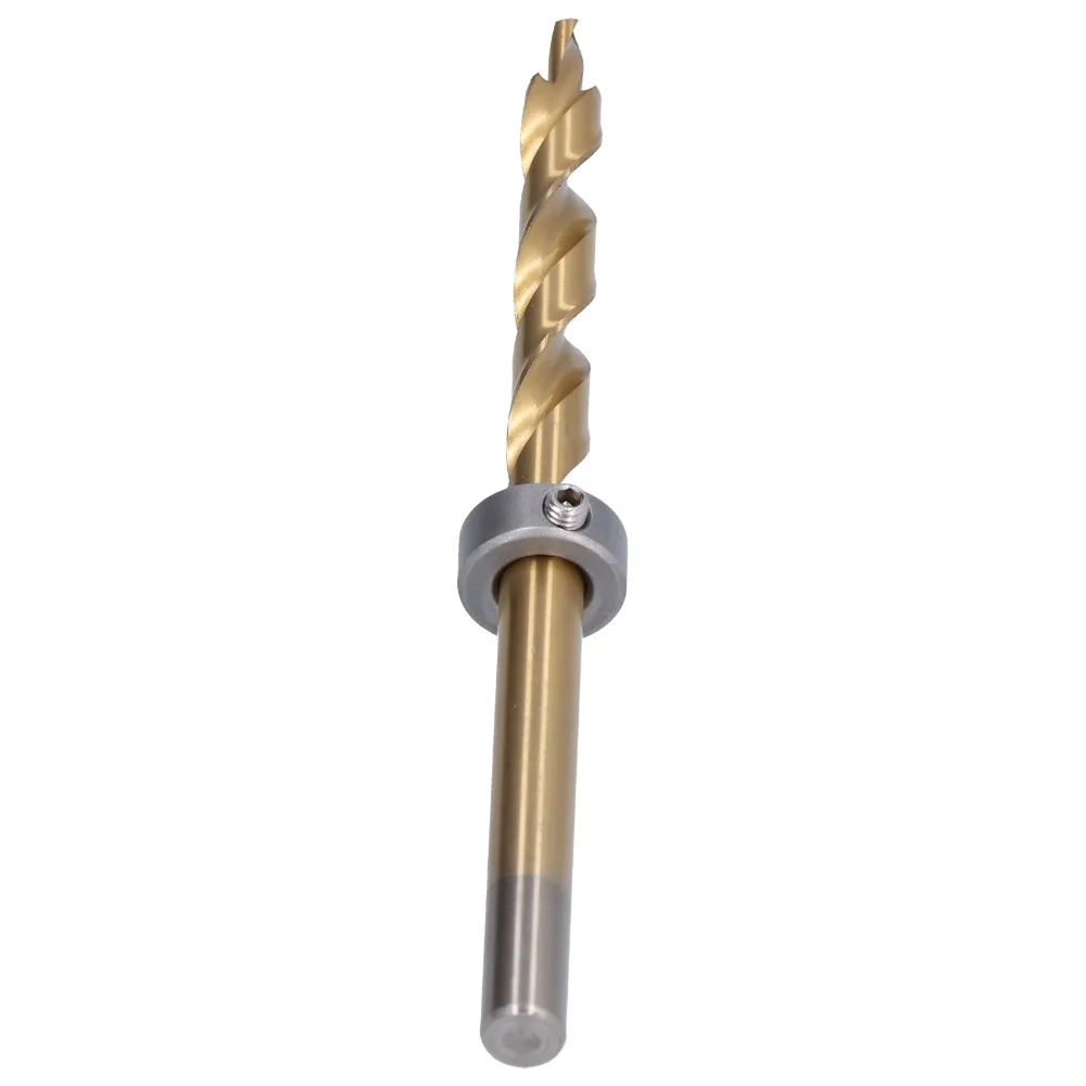 

Straight Shank Twist Step Drill Bit 9.5mm Diameter Titanium Coated Pocket Hole Drill Bit 3/8 Inch Shank Round Shank