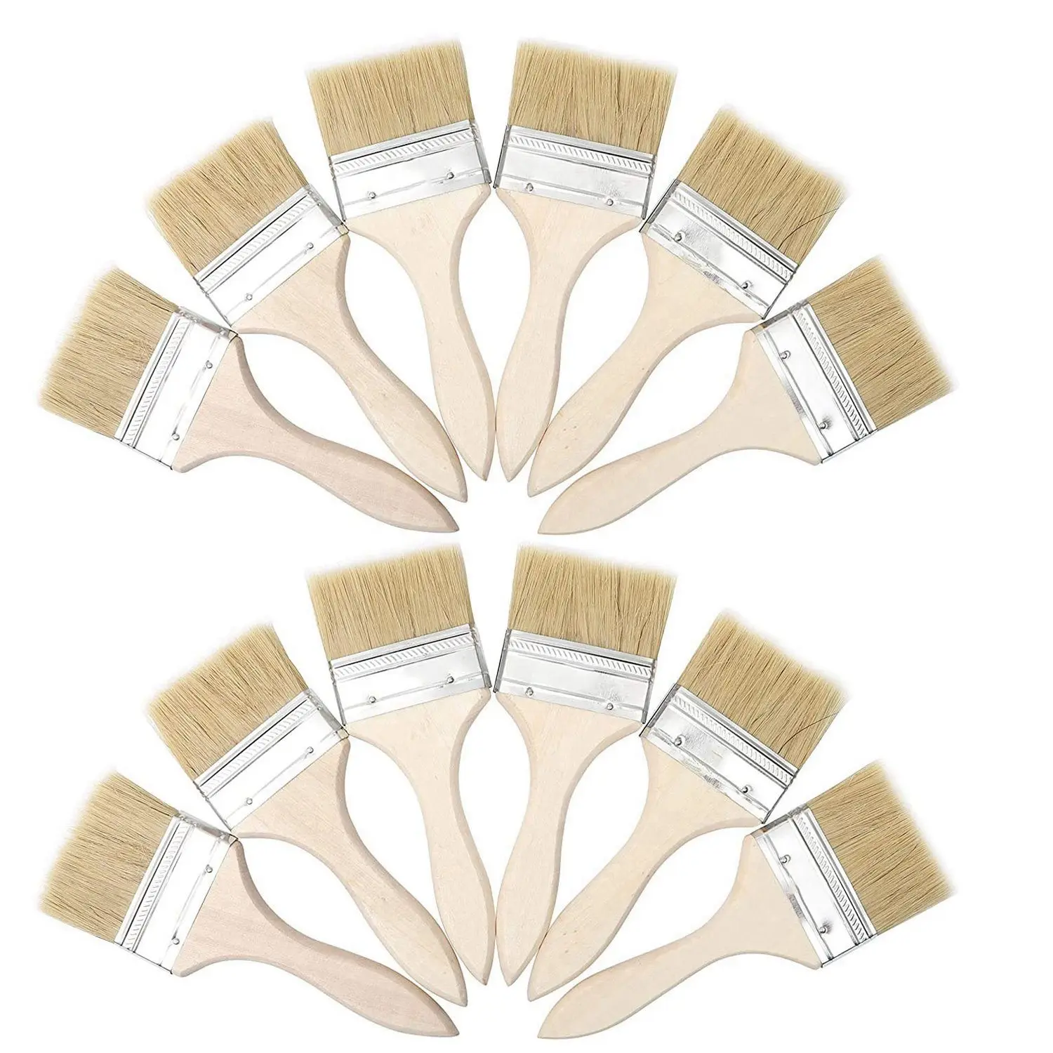 AK51-24Pcs Paint Brushes 70Mm Chip Paint And Varnish Brush Perfect For Wall And Wood Painting Stains Glues