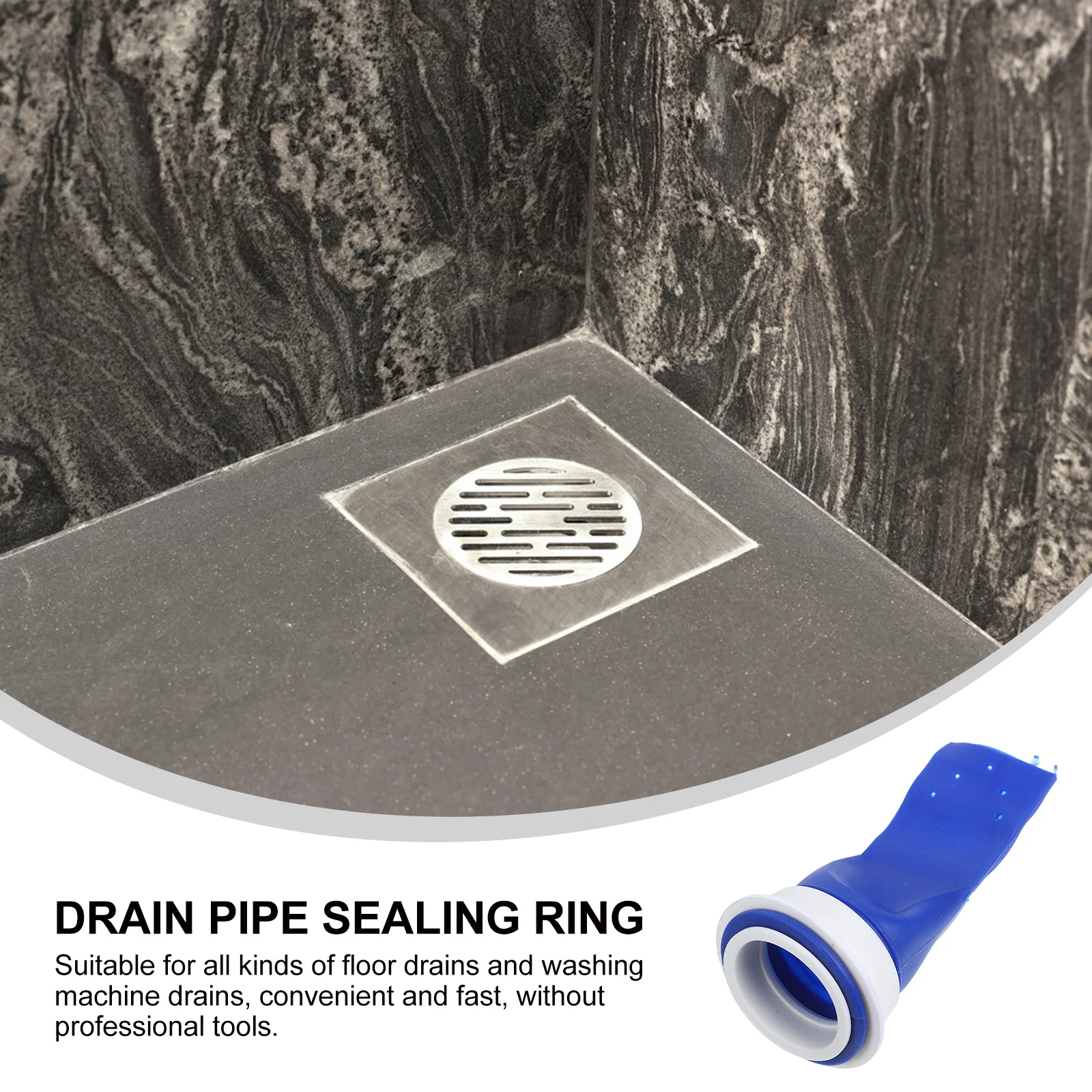 

4pcs Drain Hose Plug Reusable Plastic Seal Washer Sewer Sink Backflow Preventer Floor Drain Sealing Plug Tub Hair Catcher