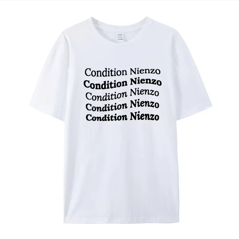 New Condition Nienzo Letter Short Sleeved Round Neck Y2k T-shirt Men's Clothing New in Top & Tees Women's T-Shirt Summer