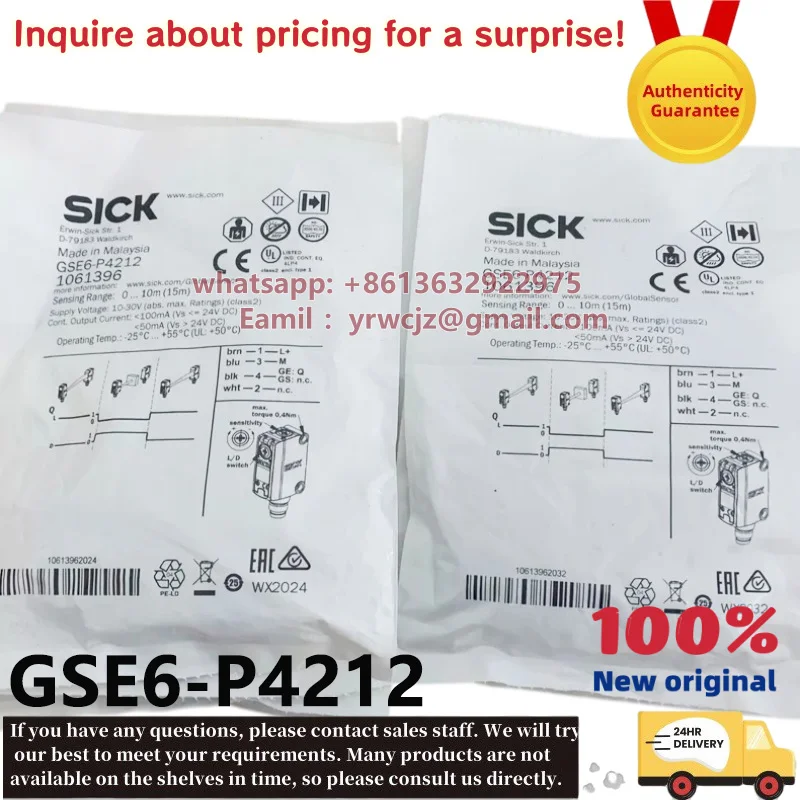 New original authentic SICK GSE6-P4212 1061396 through-beam photoelectric sensor