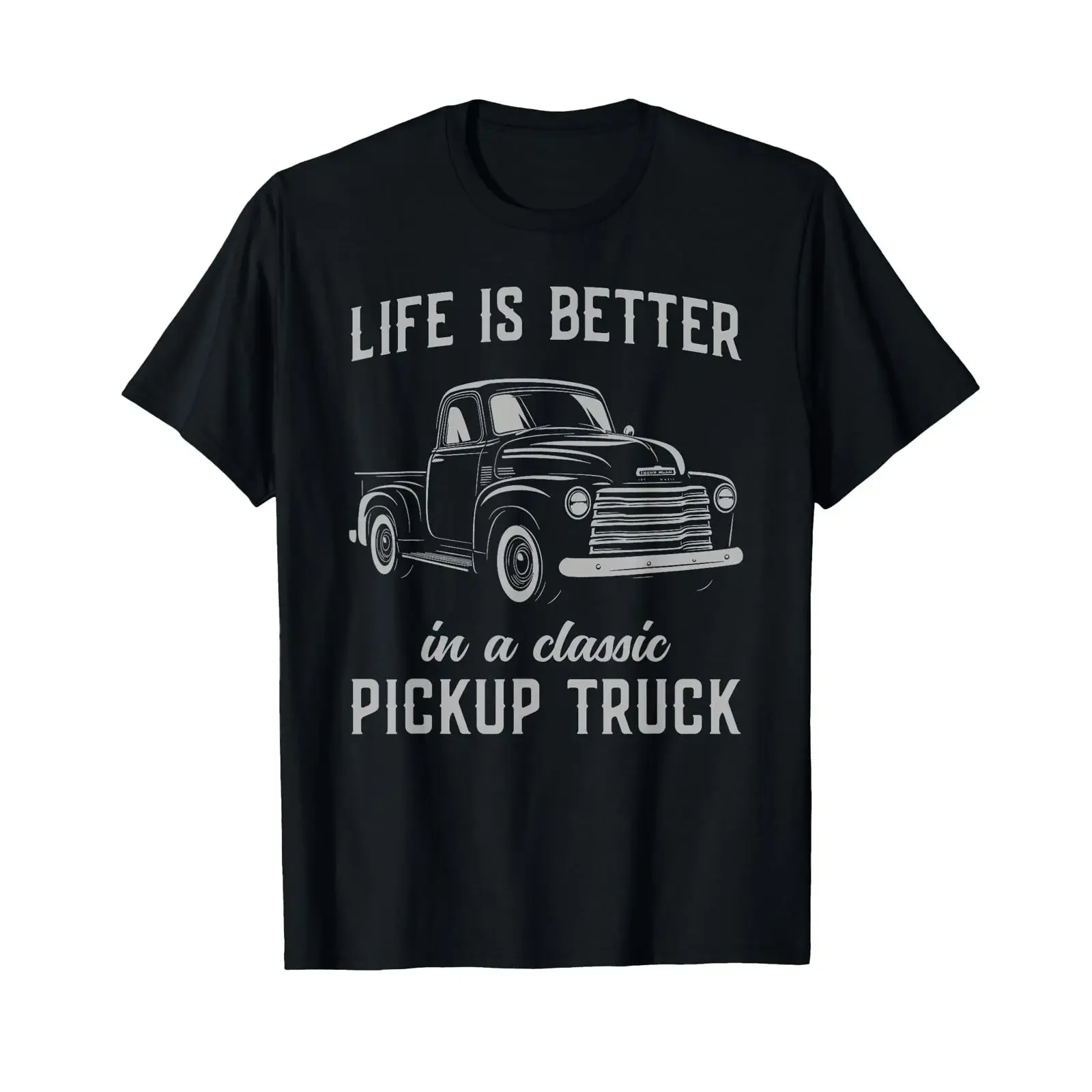 Classic Pickup Truck Guy Vintage T Shirt vintage Washed Stretched homme graphic Stylish Unisex Casual Breathable