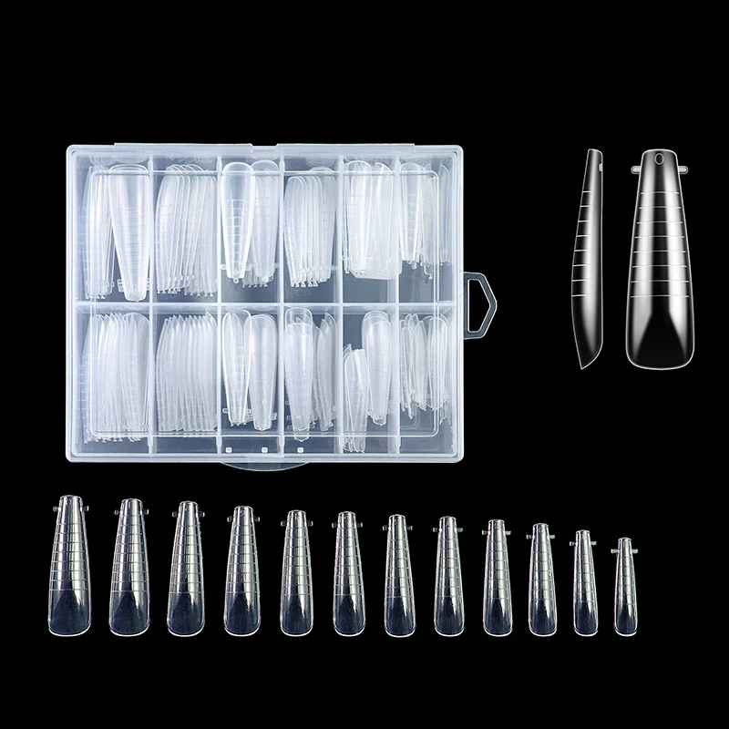 TP 120Pcs/Box Matte Nail Dual Forms For UV Gel Quick Building Mold Dual Form Top Mold False Nail Tips