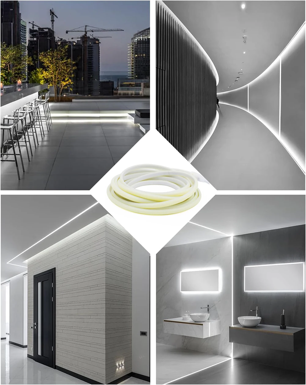 288LEDs/m COB LED Neon Light 220V Dimmable 10 Colors High CRI RA90 Flexible Strip with Power for Custom Sign Wall Decoration