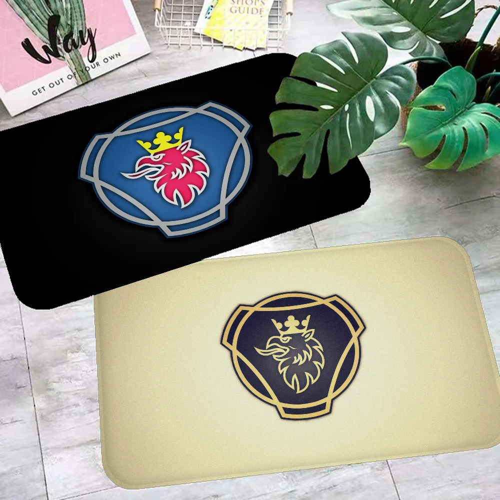 

S-Scania Logo Door Mat Washable Non-Slip Living Room Sofa Chairs Area Mat Kitchen Doormat Area Rug