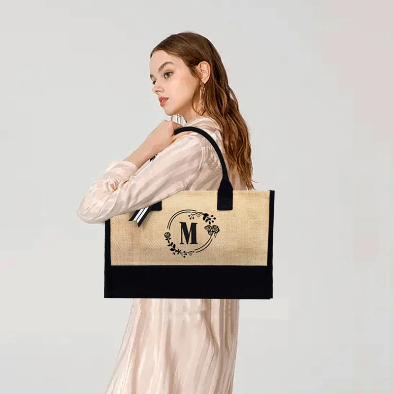 Large Capacity Canvas Handbag for Women, Shoulder Tote Bag, Casual Shopping Bag, Gift Bags
