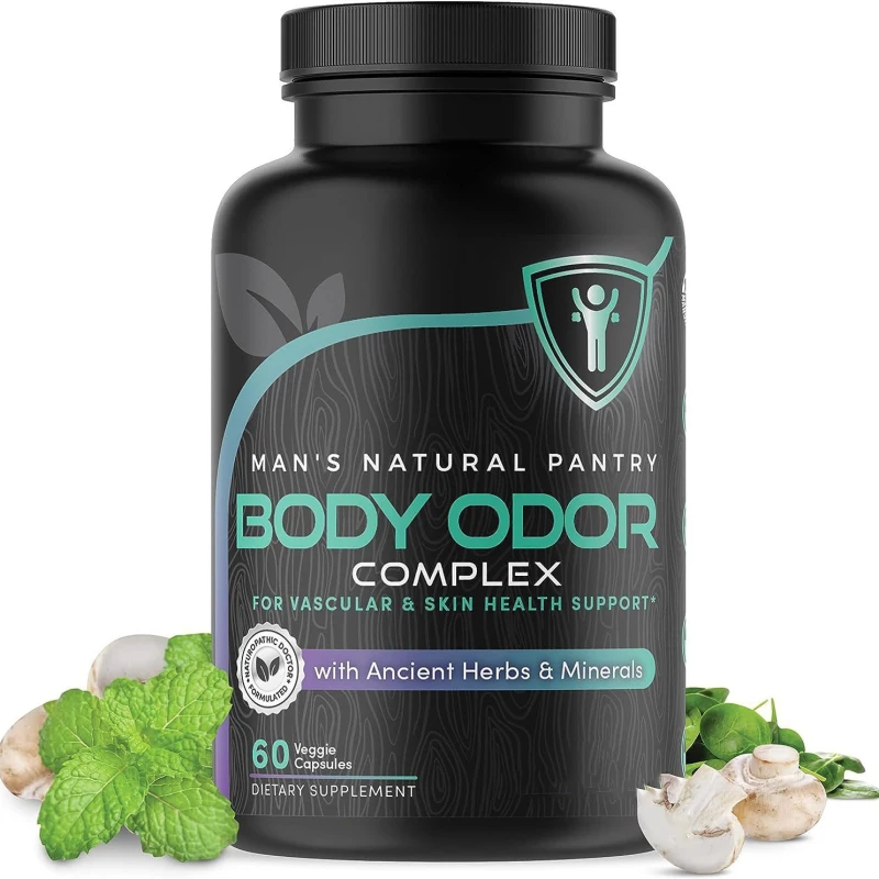 

Комплекс запаха тела для здоровья сосудистых и кожи, поддержка 60, хлорофилла, капсулы, освежающие запахи под мышками