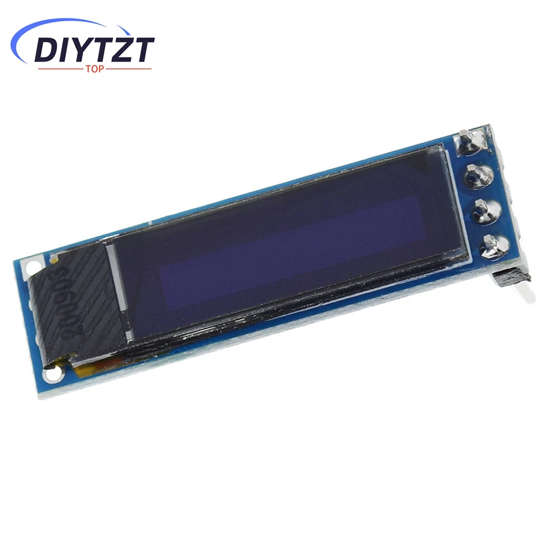 DIYTZT 0,69-дюймовый модуль OLED-дисплея 96x16, белый дисплей, 0,69 дюйма SSD1306, плата управления ЖК-экраном для Arduino, интерфейс IIC 3-5,5 В